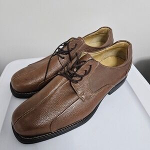 Studio Belvedere Baybridge Mens 11.5 EEE Brown Leather Bicycle Toe Oxford Shoes